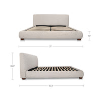 Beau Queen Storage Bed Speckled Light Grey