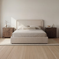 Simon King Storage Bed Flecked Beige