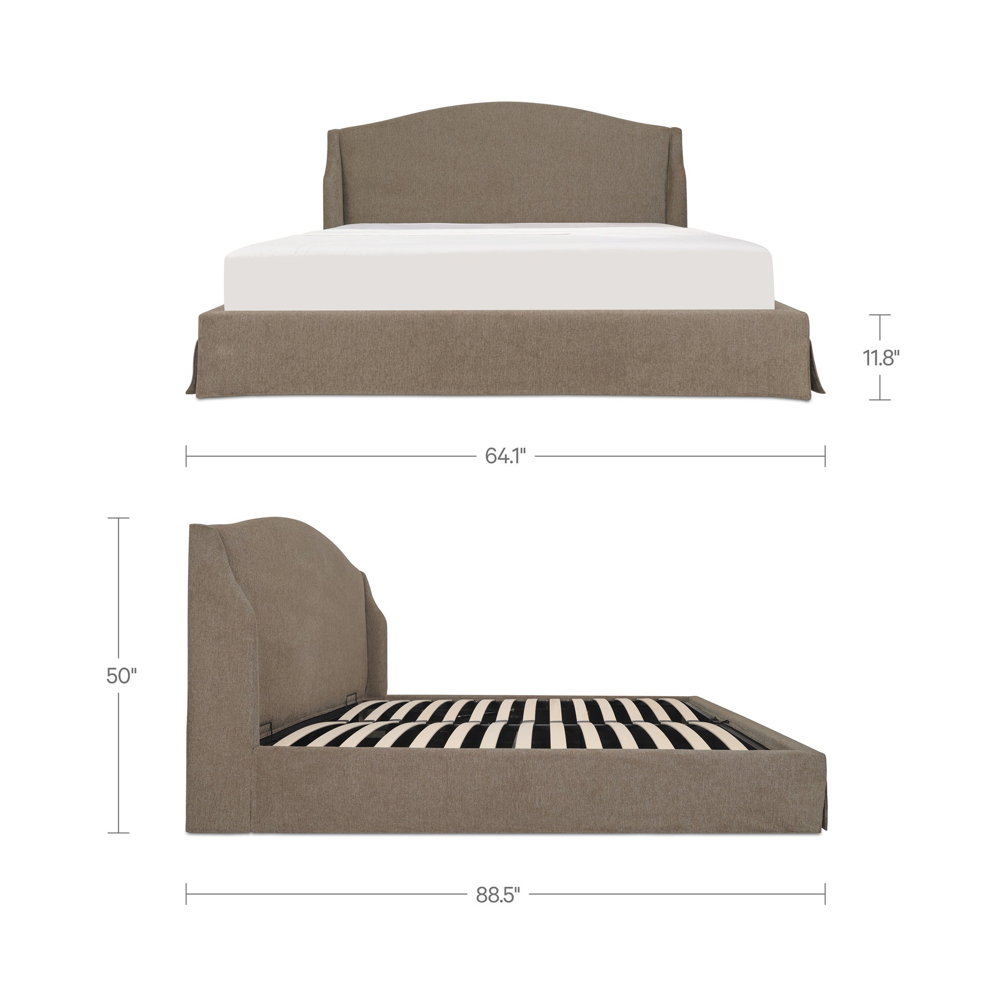 Weston Queen Storage Bed Brown