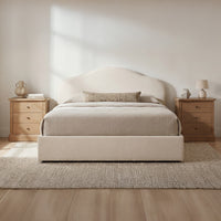 Maggie King Storage Bed Cream