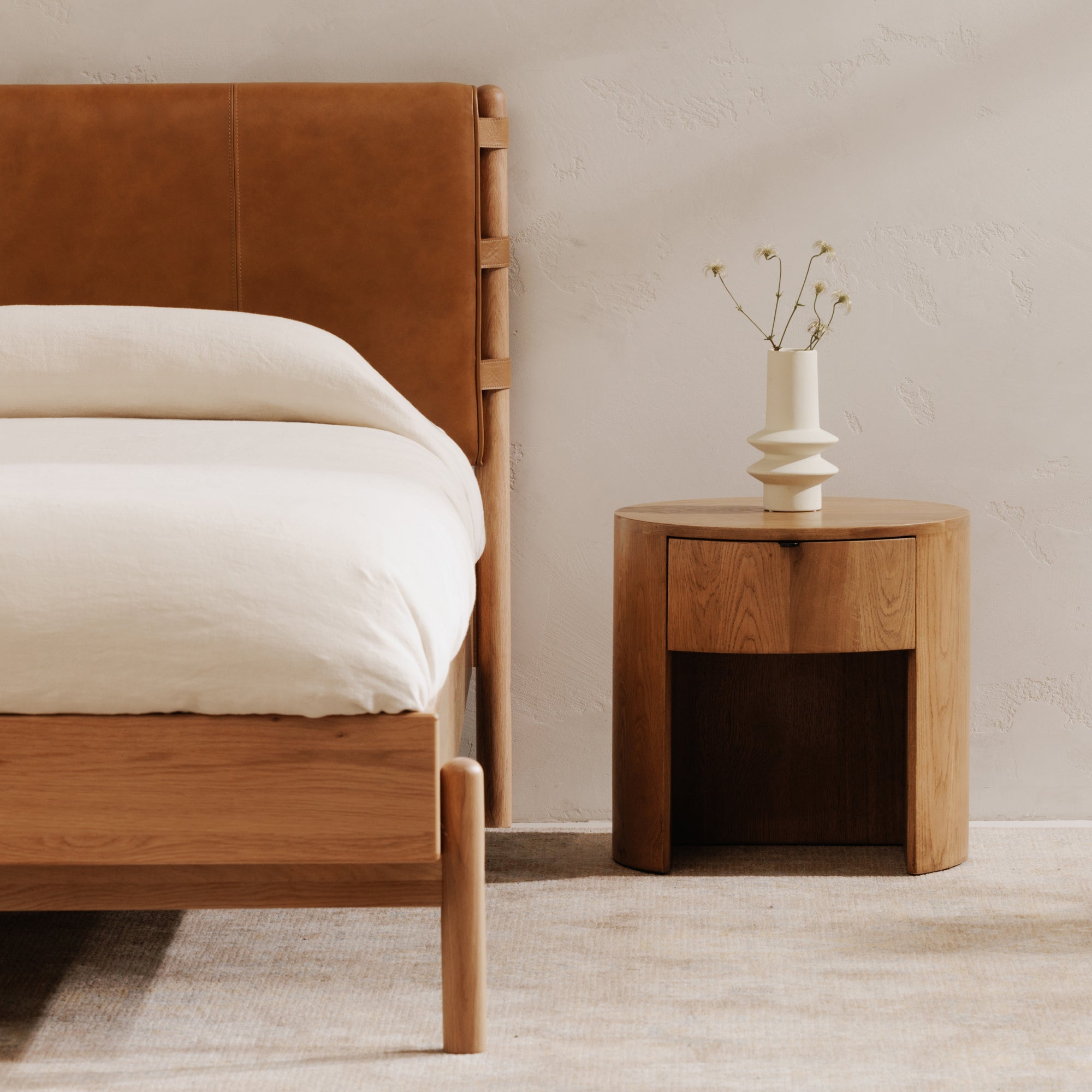 Theo 1 Drawer Nightstand Natural