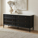 Eleanor 6 Drawer Dresser Black