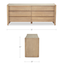 Lane 6 Drawer Dresser Natural