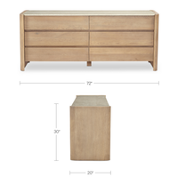Lane 6 Drawer Dresser Natural