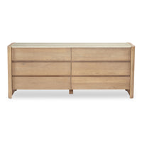 Lane 6 Drawer Dresser Natural