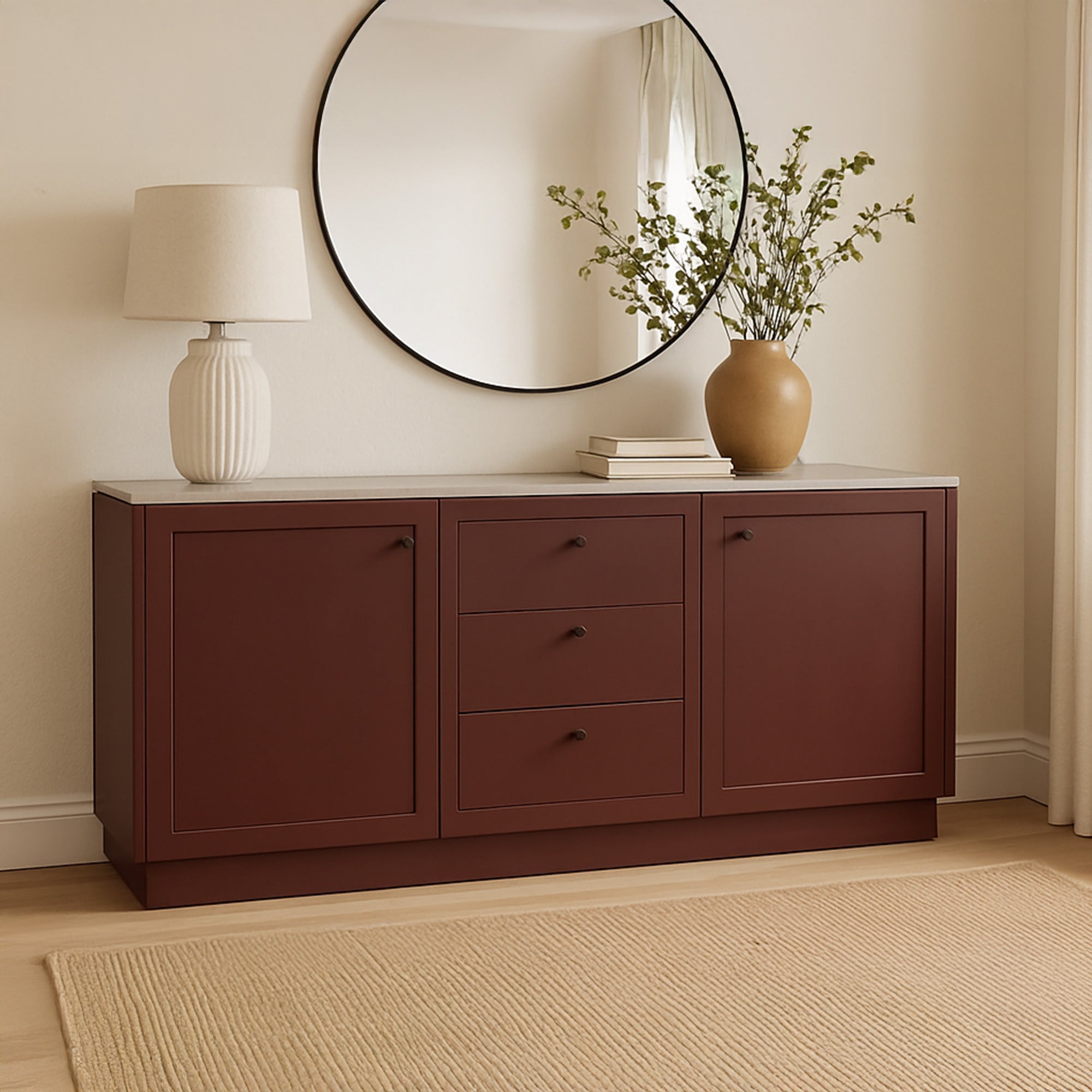 Nadine Sideboard Deep Burgundy