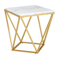 Riko-Square-End-Table-W/Gold-Metal-Leg