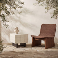 Farren Outdoor Side Table Cream