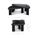 Sophie Outdoor Nesting Table Set Charcoal Lacquer