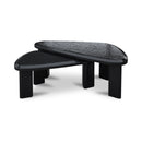 Sophie Outdoor Nesting Table Set Charcoal Lacquer