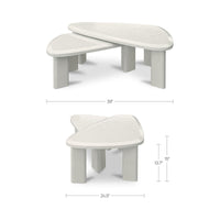 Sophie Outdoor Nesting Table Set Cream Lacquer
