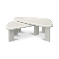 Sophie Outdoor Nesting Table Set Cream Lacquer