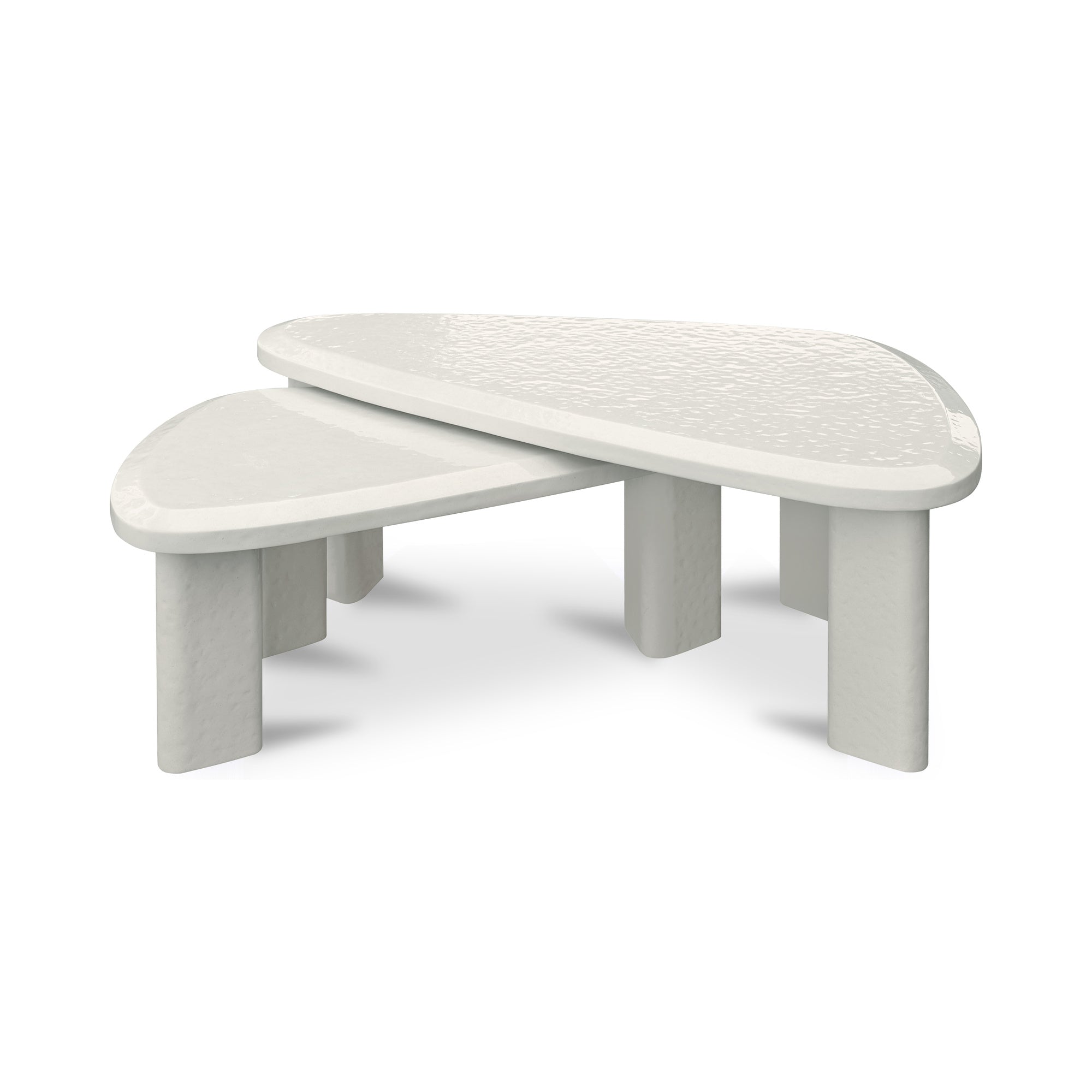 Sophie Outdoor Nesting Table Set Cream Lacquer
