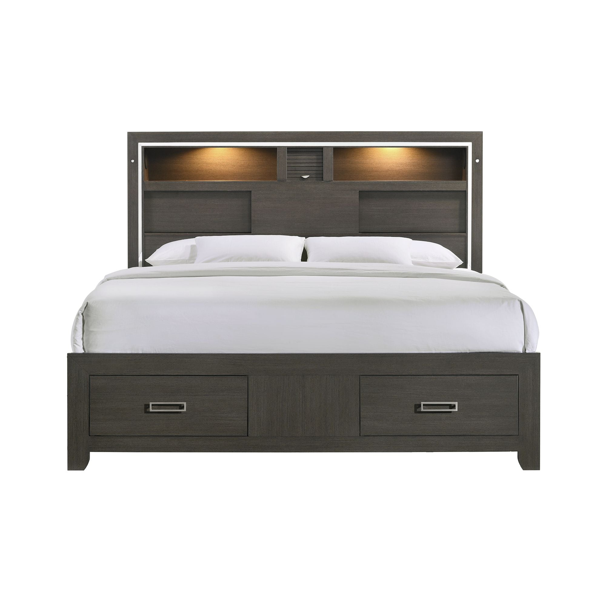 Sasha-King-Music-Bed-W/Led-Light-in-Grey