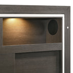 Sasha-Queen-Music-Bed-W/Led-Light-in-Grey