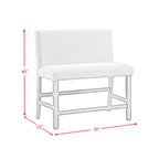 Seneca-Counter-3PC-Corner-Bench-with-Grey-Fabric-in-Brown