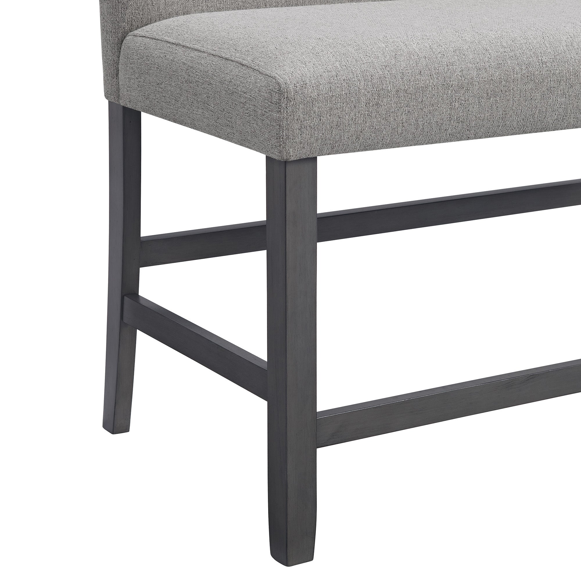 Seneca-8PC-Counter-Height-Dining-Set-in-Grey-Table,-Four-Chairs-and-Complete-Bench