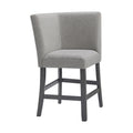 Seneca-Counter-Corner-Bench-with-Upholstered-Back-and-Grey-Fabric-in-Grey
