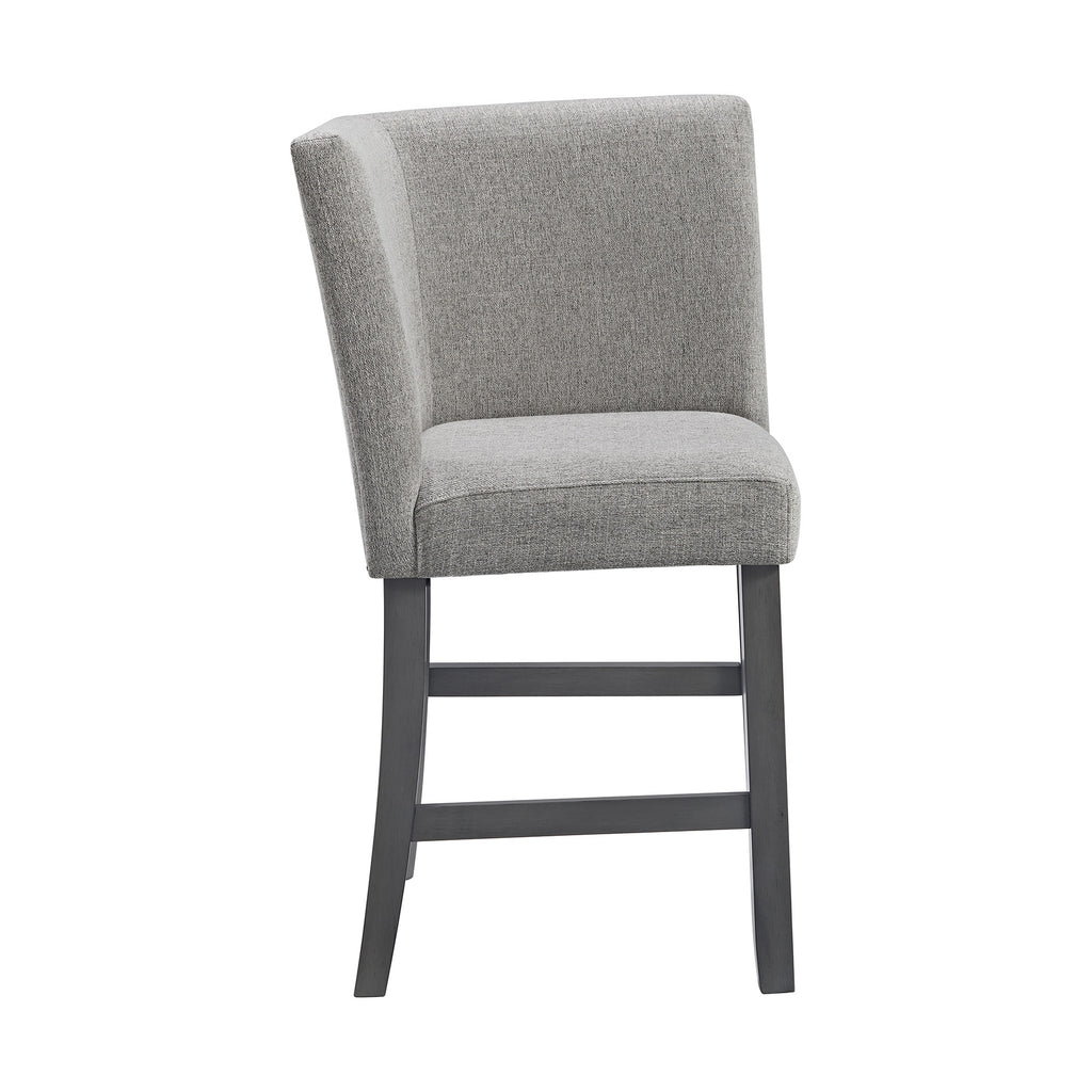 Seneca-Counter-Corner-Bench-with-Upholstered-Back-and-Grey-Fabric-in-Grey