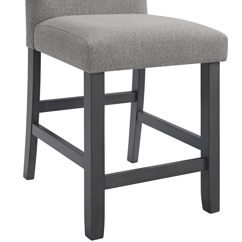 Seneca-8PC-Counter-Height-Dining-Set-in-Grey-Table,-Four-Chairs-and-Complete-Bench