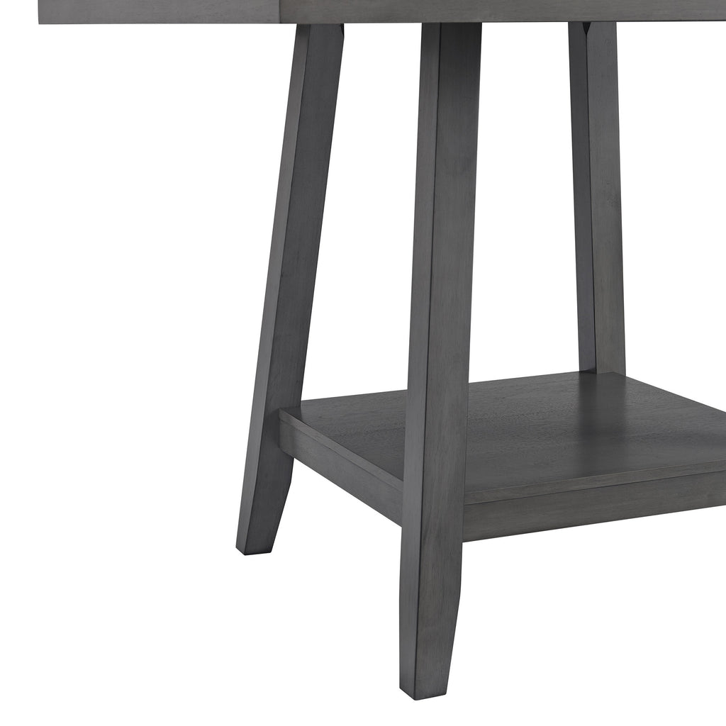 Seneca-8PC-Counter-Height-Dining-Set-in-Grey-Table,-Four-Chairs-and-Complete-Bench