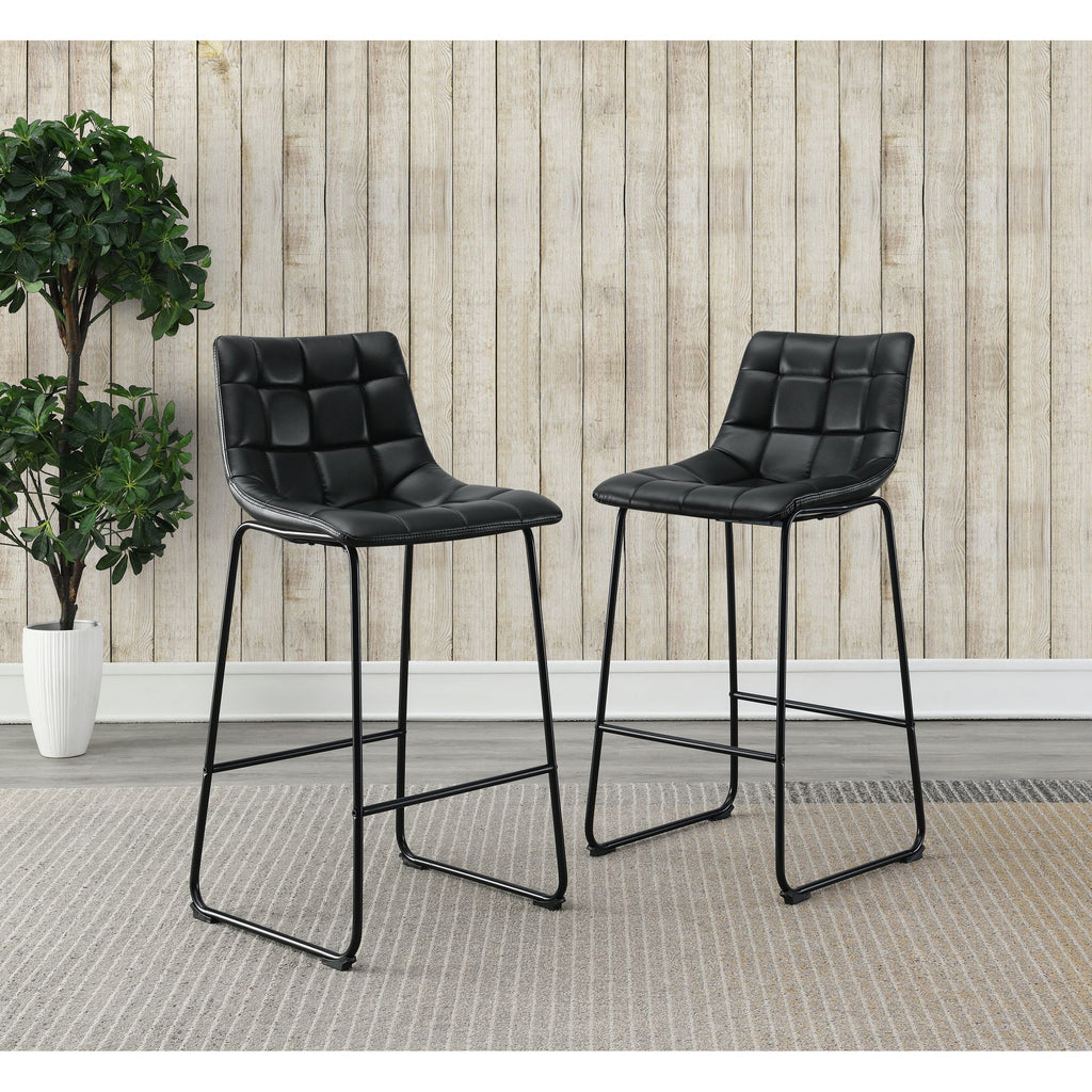 Seth-(-QSD6099-5B)-30""-Distressed-Black-Bar-Stool-(2-Per-Carton)