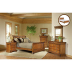 (B4850-58F)-Shenandoah--Queen-Low-Profile-Bed--Classic-Oak