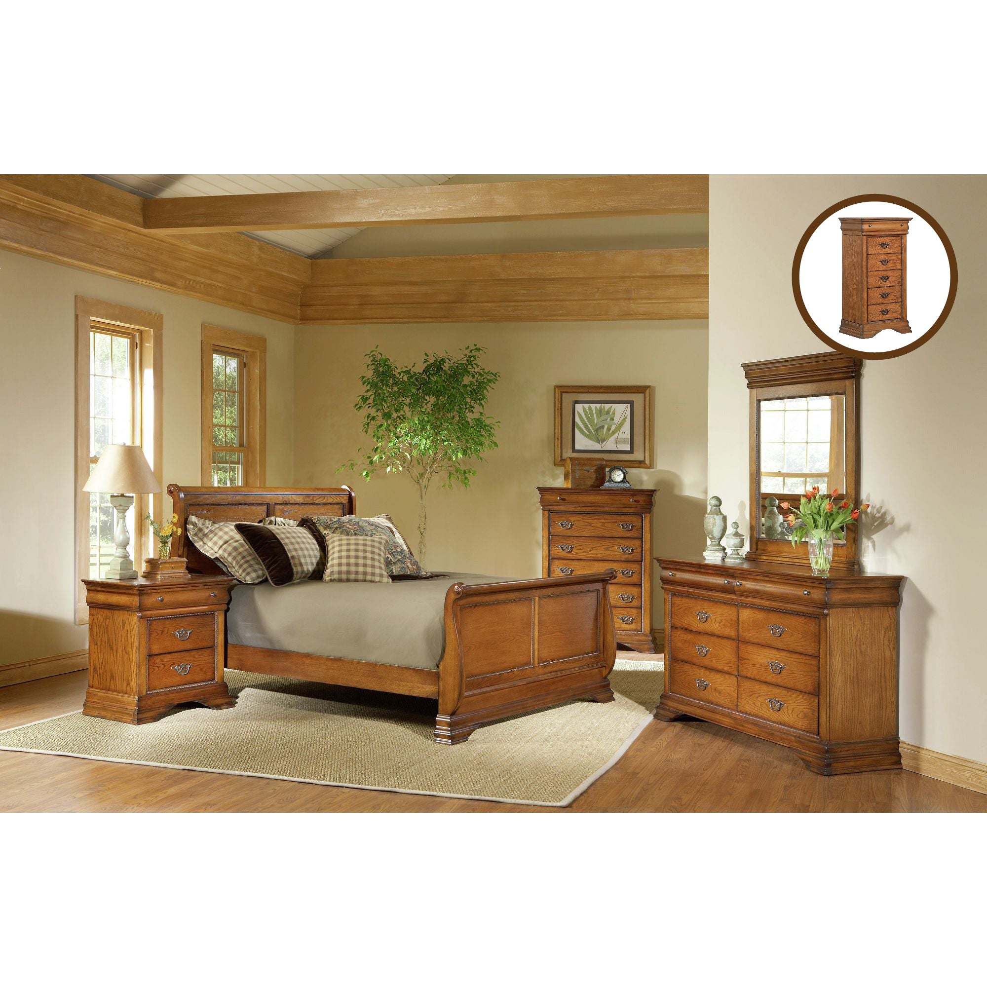 (B4850-31)-Shenandoah--Lingerie-Chest--Classic-Oak