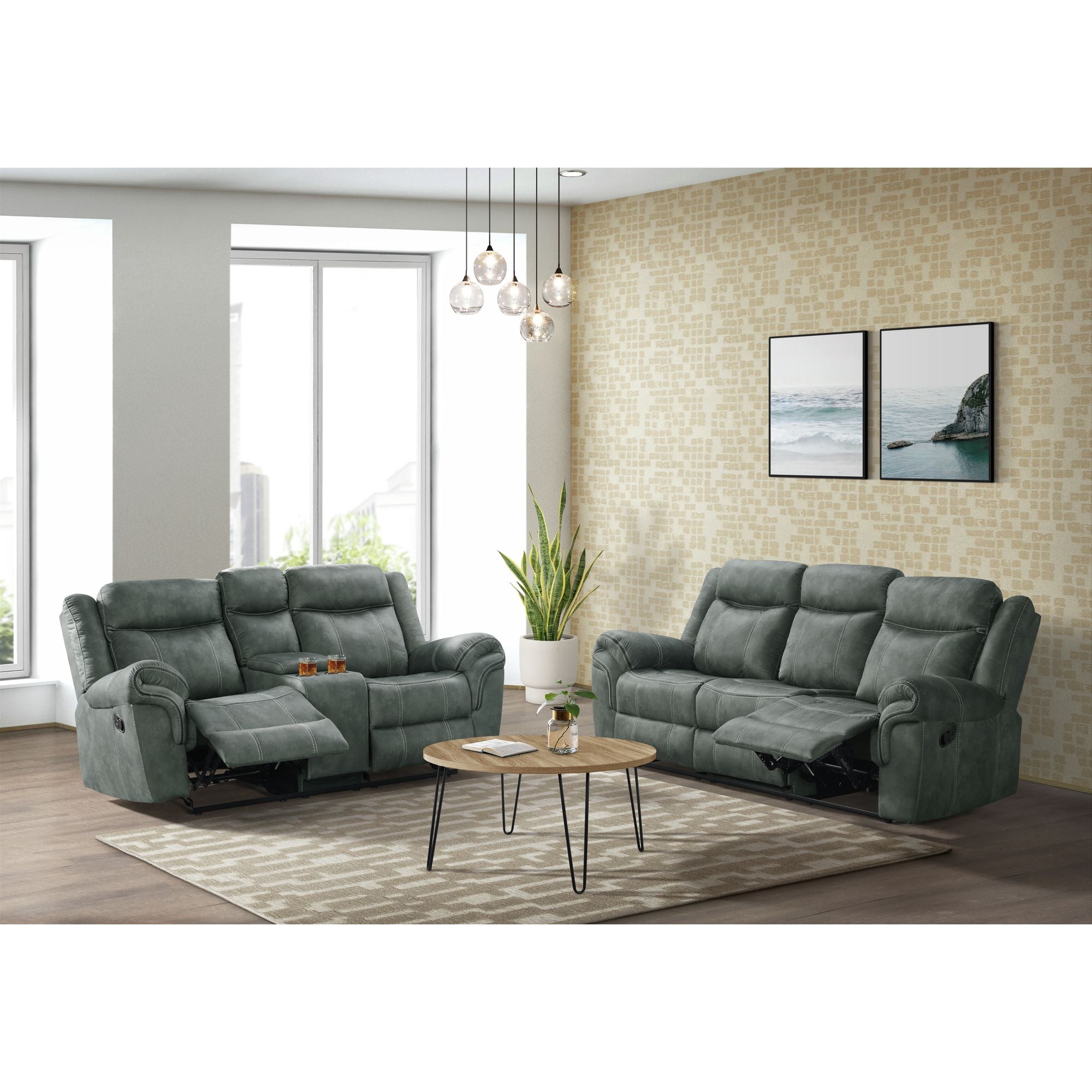 Sorrento-2PC-Living-Room-Set-in-FB367-Charcoal-Sofa-&-Loveseat