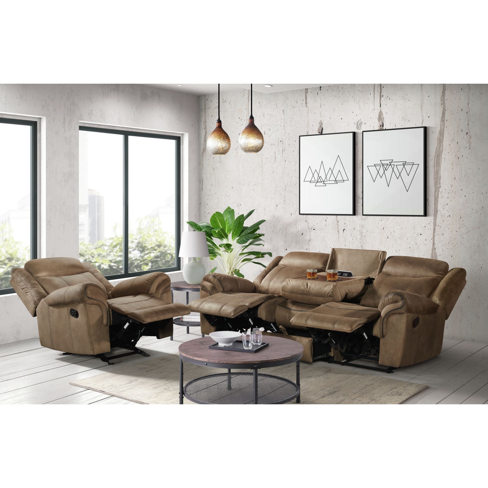 Sorrento-3PC-Living-Room-Set-in-T101-Brown-Sofa,-Loveseat-&-Recliner
