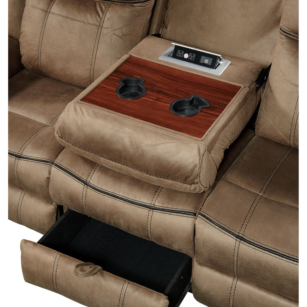Sorrento-2PC-Living-Room-Set-in-T101-Brown-Sofa-&-Loveseat