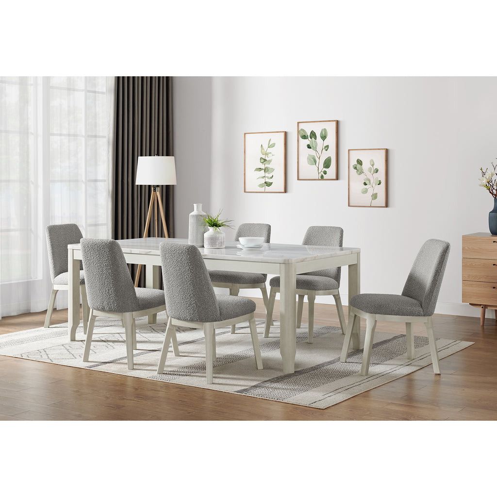 South-Beach-Dining-Table-with-White-Marble-Top-in-Almond-White