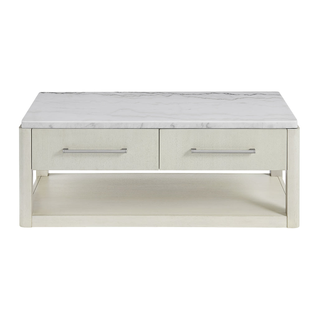 South-Beach-Cocktail-Table-with-White-Marble-Top-in-Almond-White
