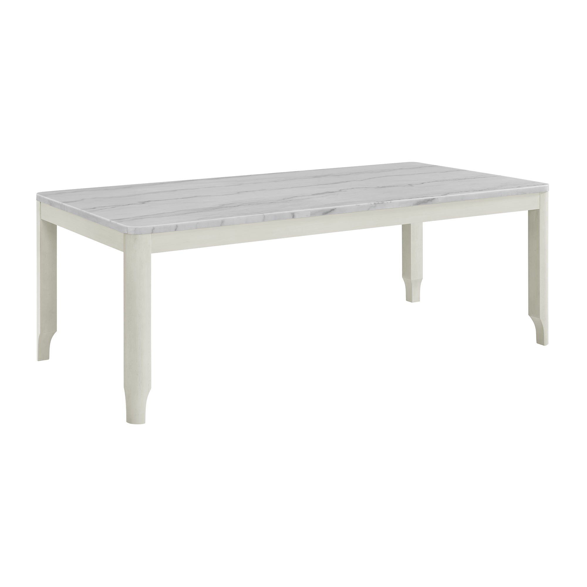 South-Beach-Dining-Table-with-White-Marble-Top-in-Almond-White
