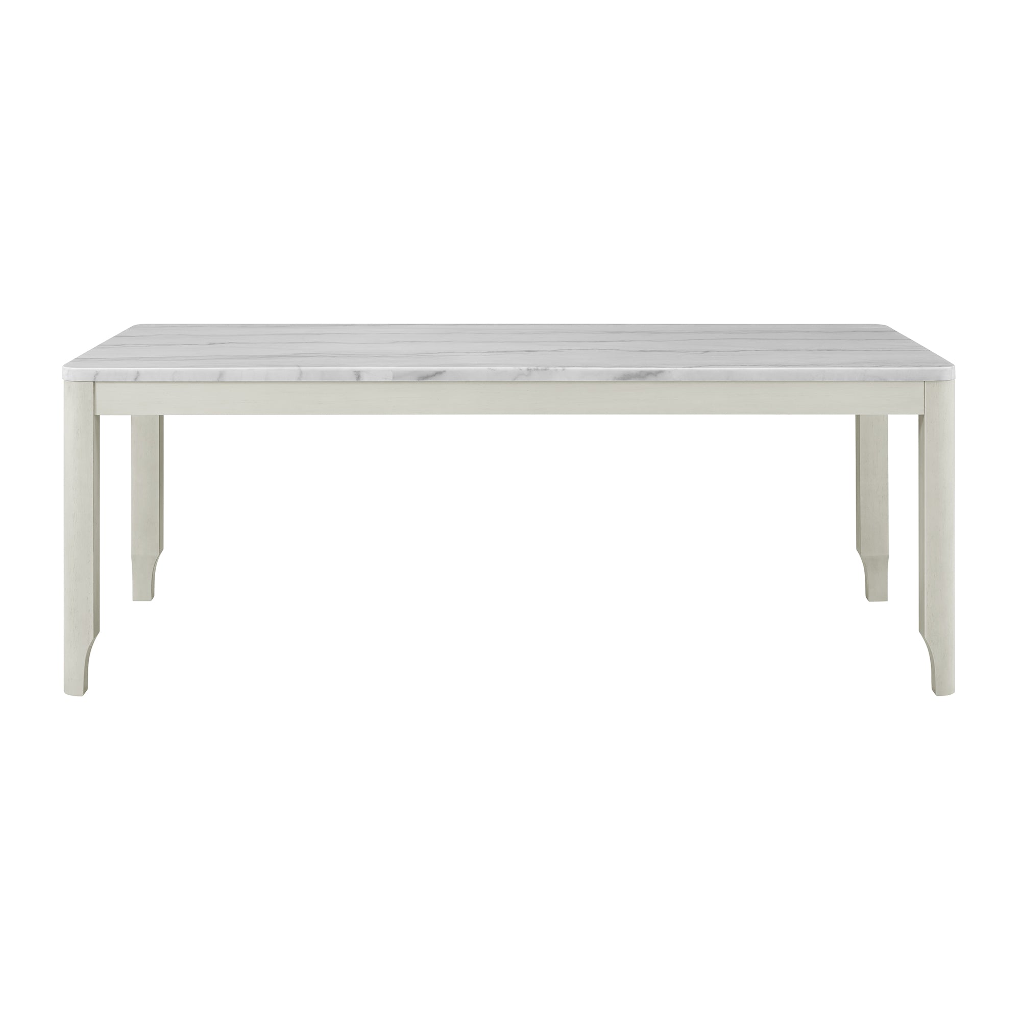 South-Beach-Dining-Table-with-White-Marble-Top-in-Almond-White