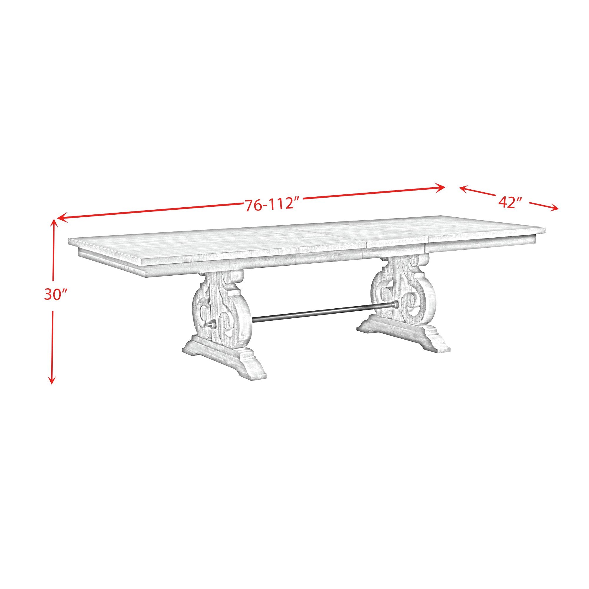 Stone-6PC-Dining-Set-in-White-Table,-Four-Side-Chairs-&-Pew-Bench