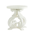Stone-Occasional-Round-Side-Table-With-Pu-Base-in-White