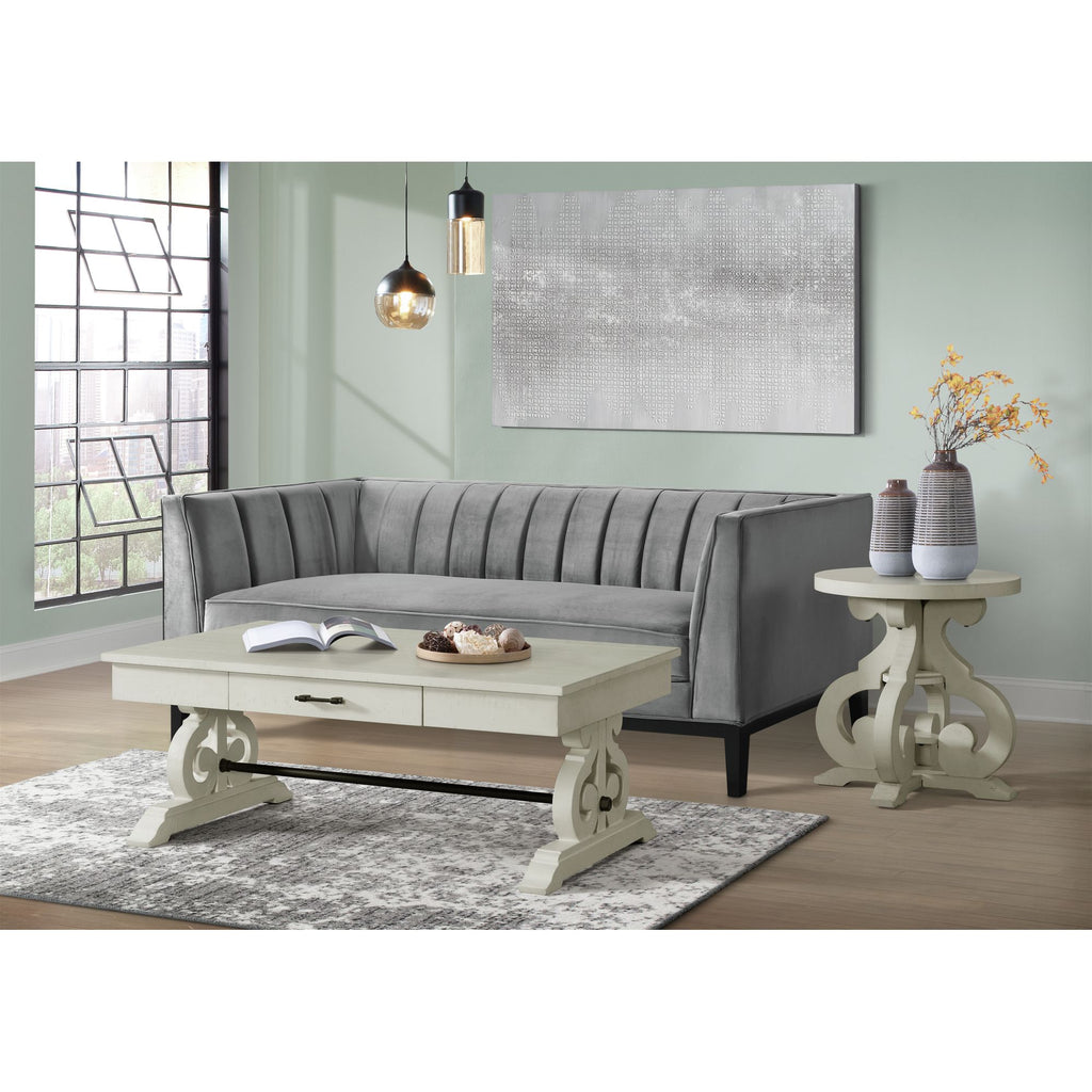 Stone-2PC-Occasional-Table-Set-in-White-Coffee-Table-&-End-Table