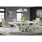 Stone-6PC-Dining-Set-in-White-Table,-Four-Side-Chairs-&-Two-Parson-Chairs