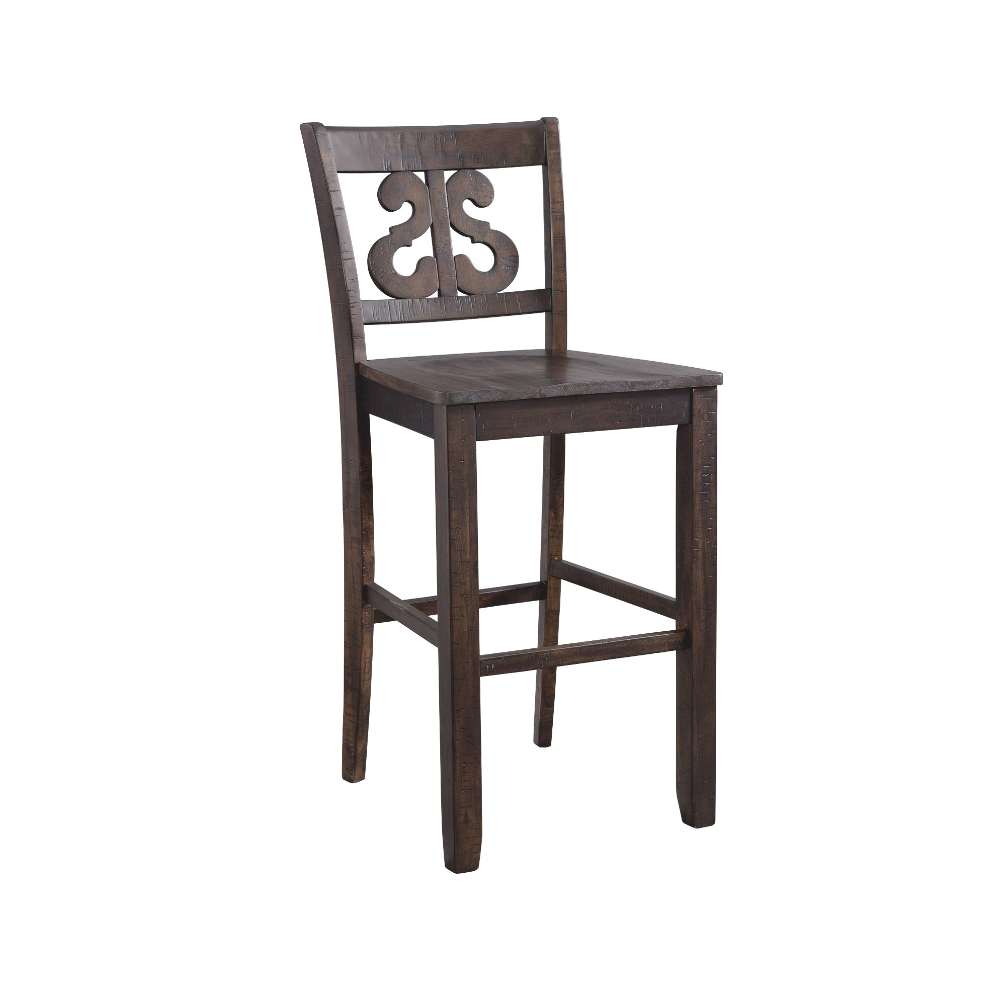 Stone-30""-Bar-Scroll-Back-Stool-w/-Wood-Seat-Charcoal-(2-Per-Carton)