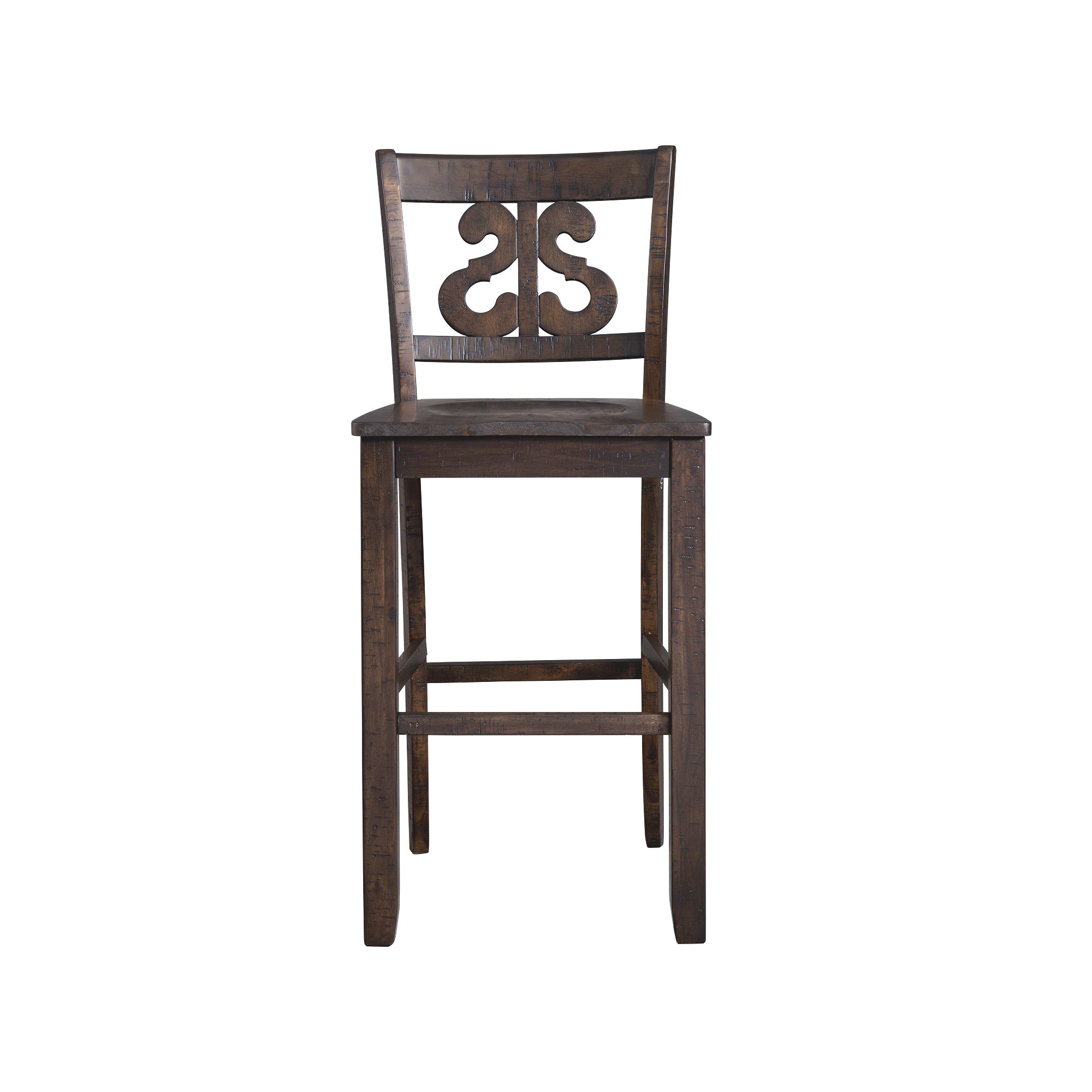 Stone-30""-Bar-Scroll-Back-Stool-w/-Wood-Seat-Charcoal-(2-Per-Carton)