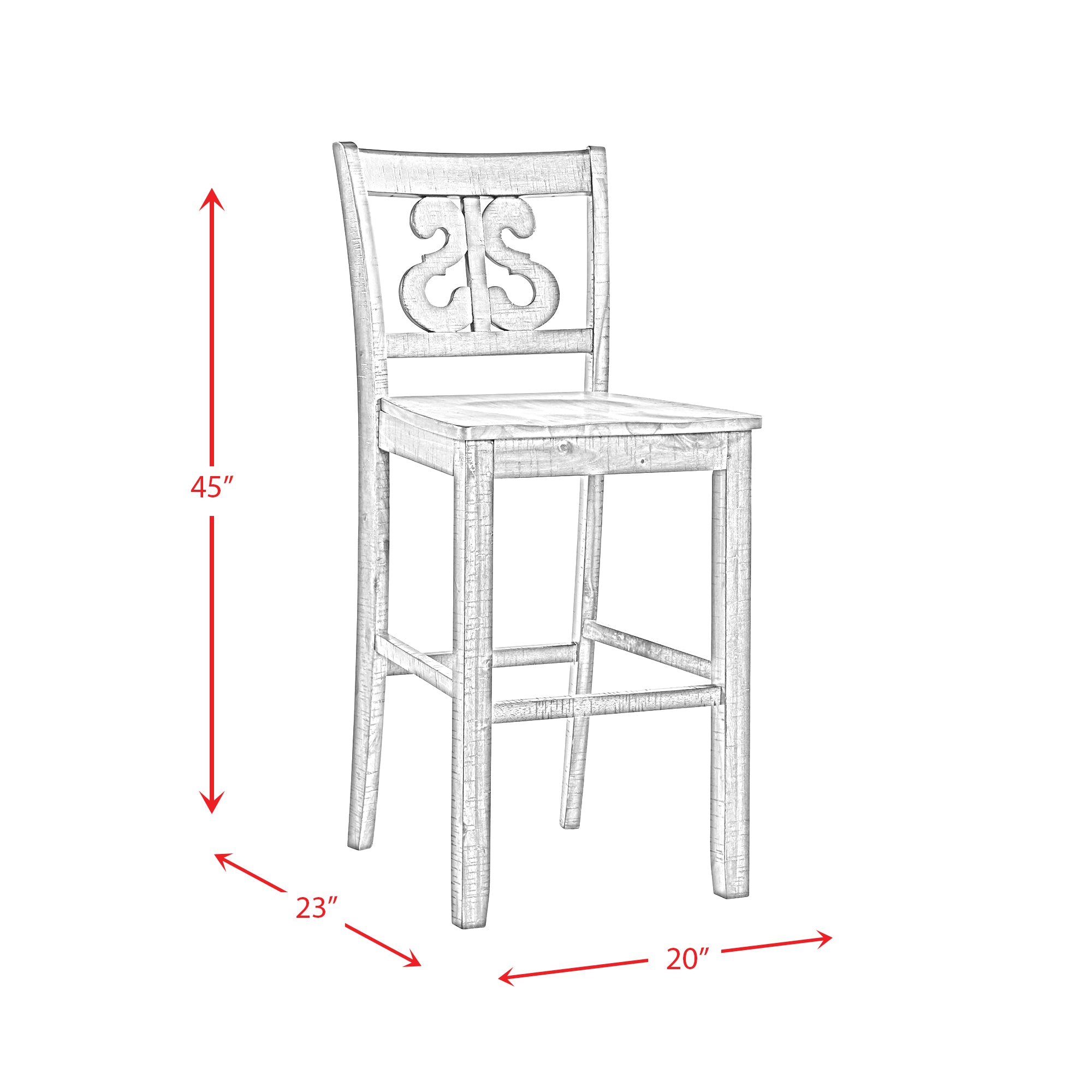 Stone-30""-Bar-Scroll-Back-Stool-w/-Wood-Seat-Charcoal-(2-Per-Carton)