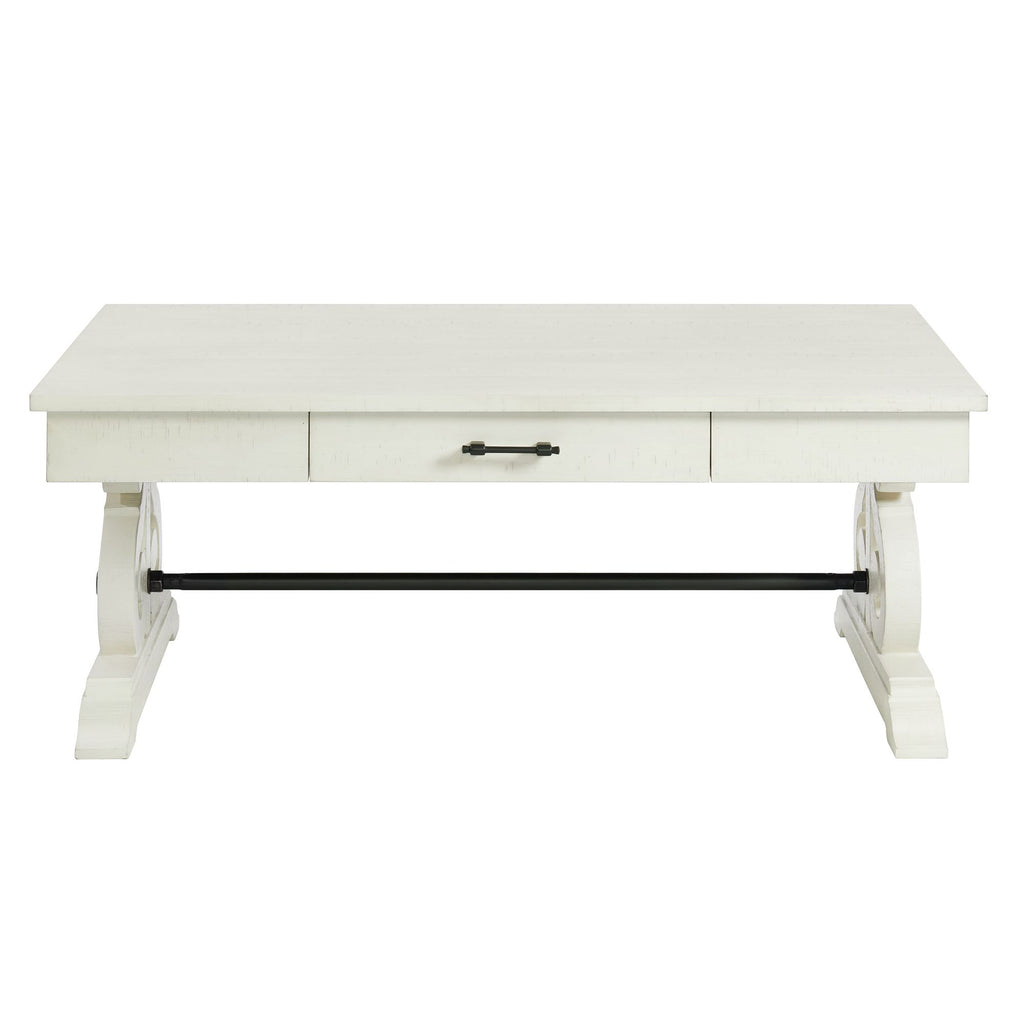 Stone-Occasional-Coffee-Table-With-Pu-Base-in-White