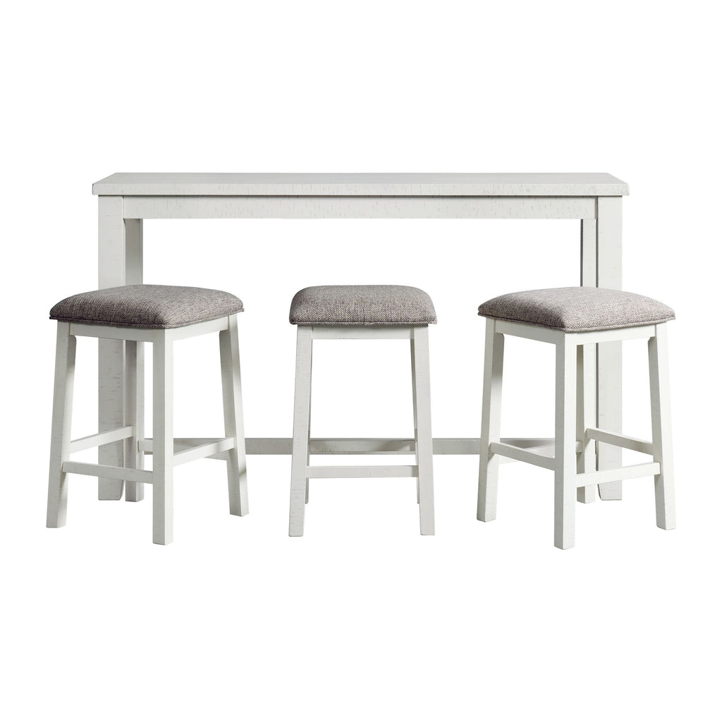 Stone-Occasional-Bar-Table-Single-Pack-in-White-(Table-+-Three-Stools)