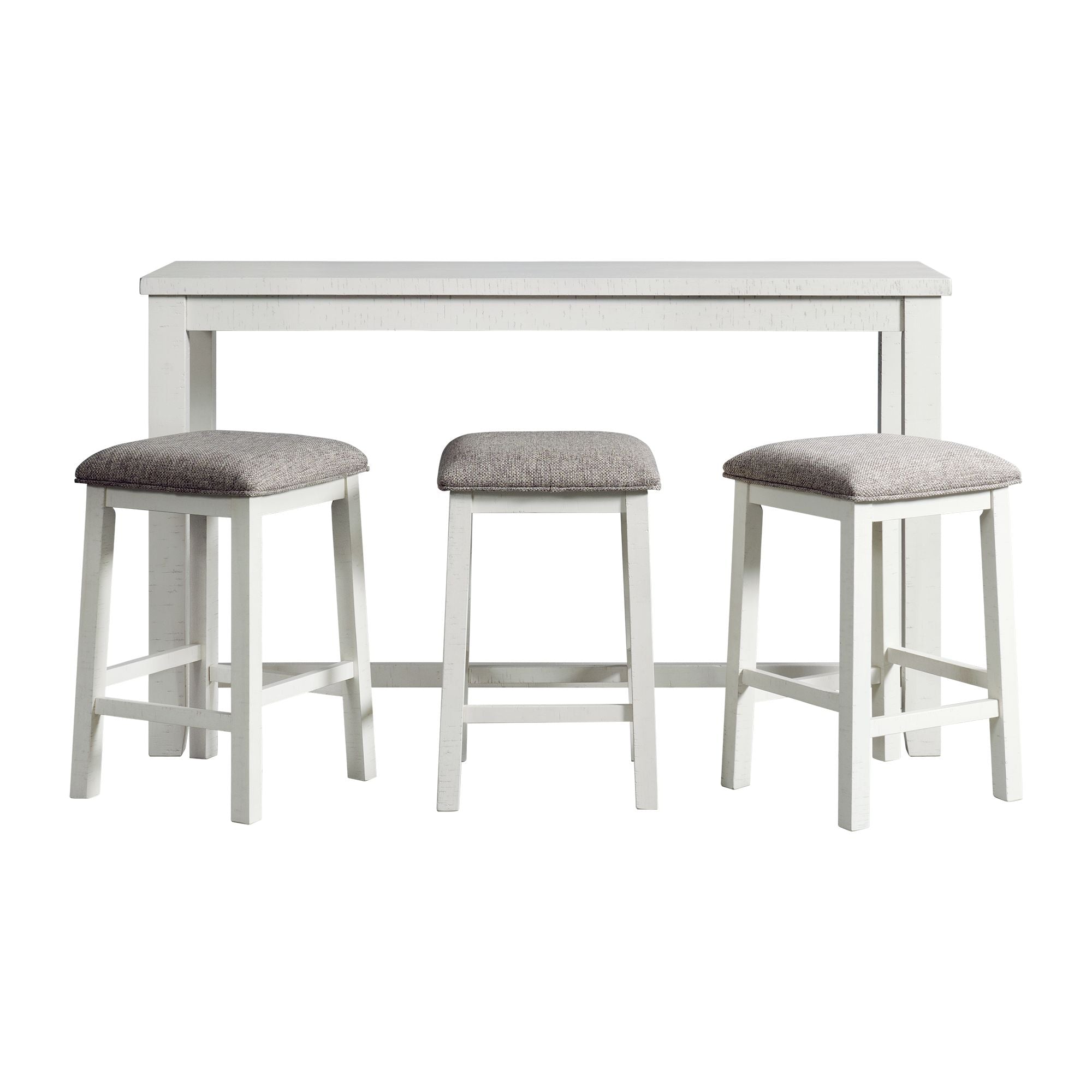 Stone-Occasional-Bar-Table-Single-Pack-in-White-(Table-+-Three-Stools)