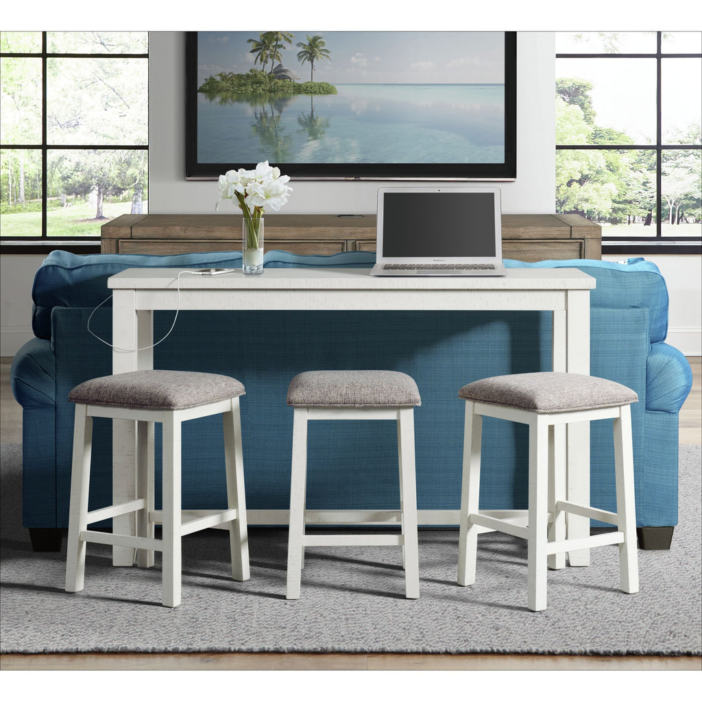 Stone-Occasional-Bar-Table-Single-Pack-in-White-(Table-+-Three-Stools)
