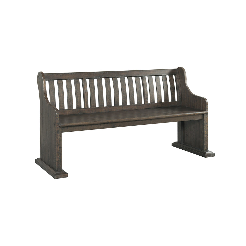 Stone-Dining-6PC-Set--Table,-4-Side-Chairs,-&-Pew-Bench