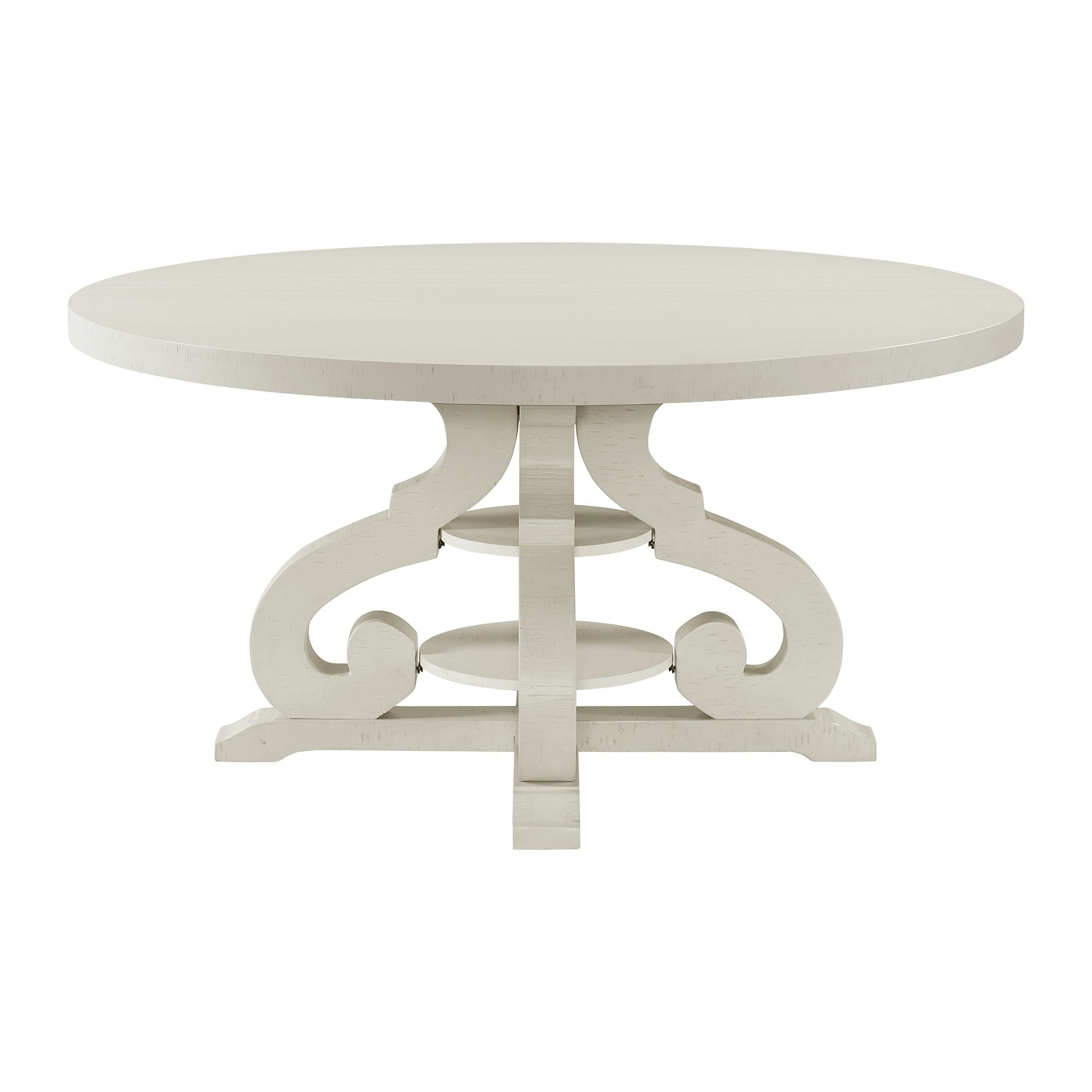 Stone-Round-Dining-Table-W/PU-Base-in-White