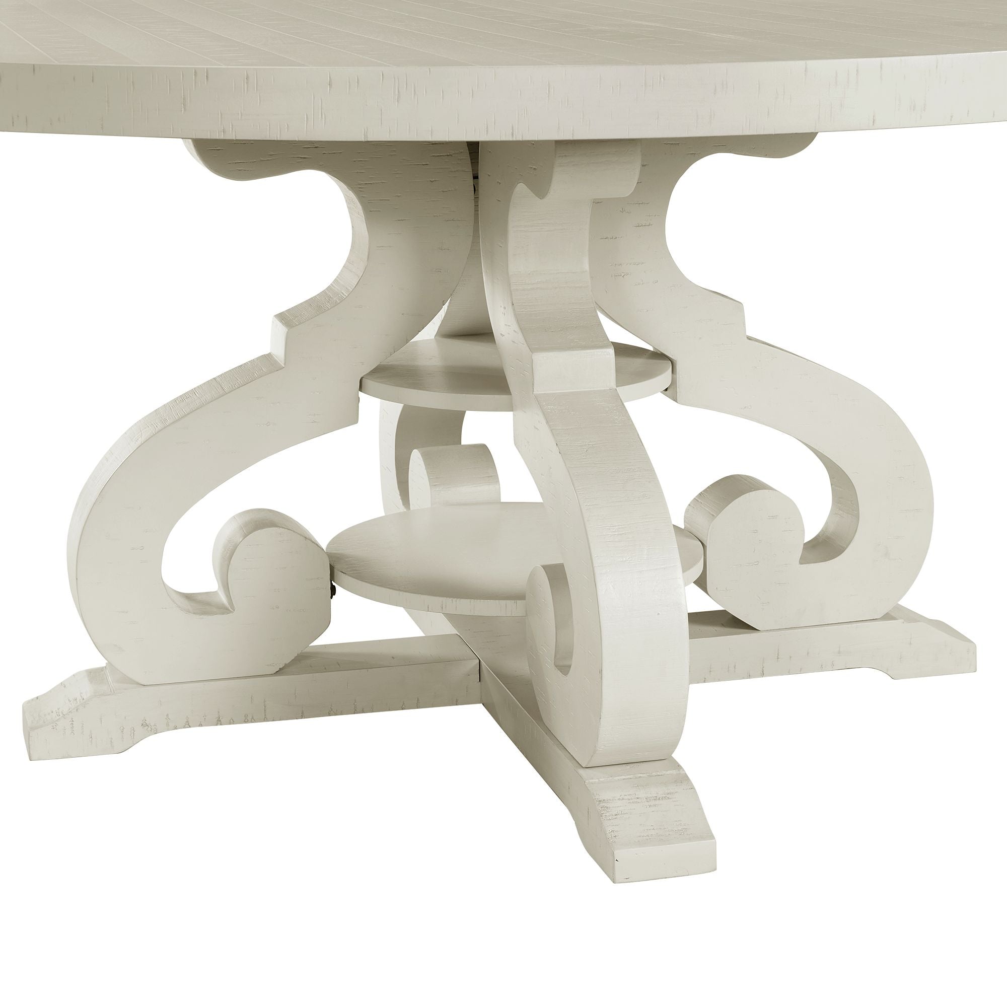 Stone-Round-Dining-Table-W/PU-Base-in-White