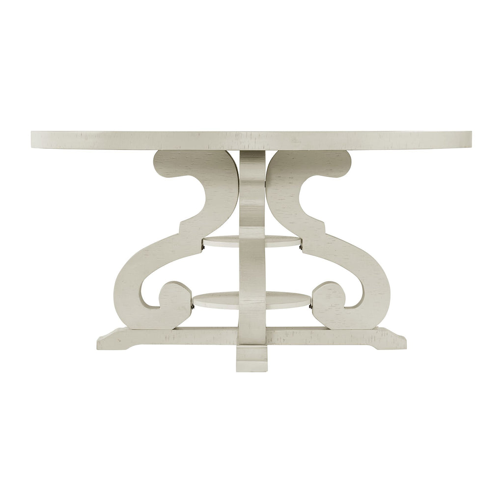 Stone-Round-Dining-Table-W/PU-Base-in-White